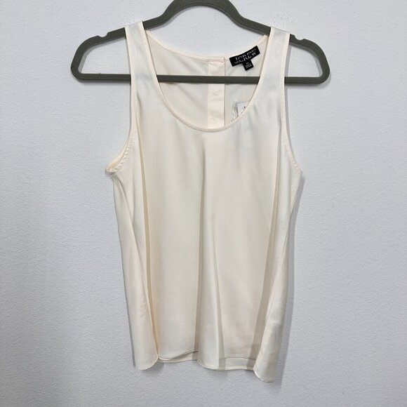 J. Crew Tops - J. Crew Cream Suiting Sleeveless Shell Tank Top in Everyday Crepe Size XS NWT